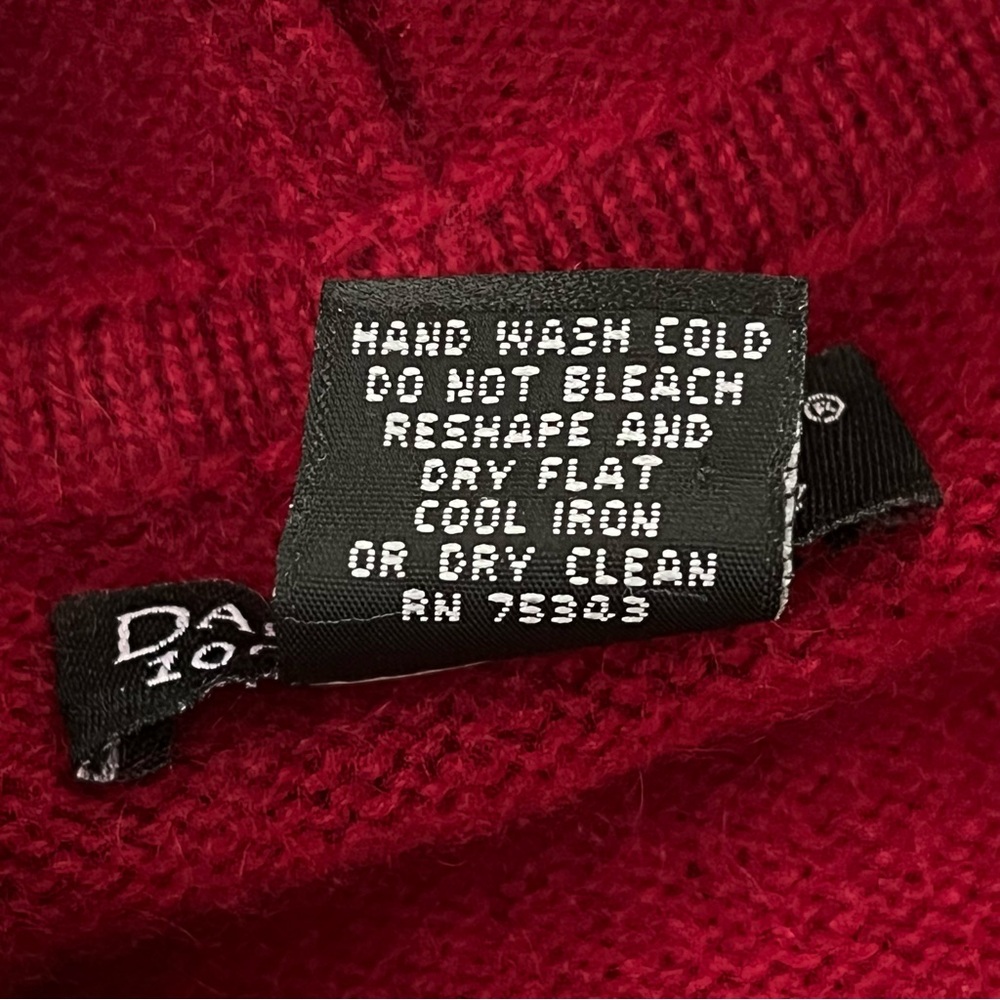 Daniel Bishop 100% Cashmere Full-Zip Hoodie Sweater Sz M Red Cozy Luxury Preppy - Picture 9 of 9